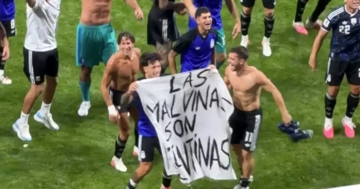faixa sobre Malvinas