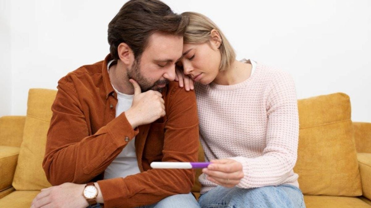 infertilidade casal com um teste de gravidez