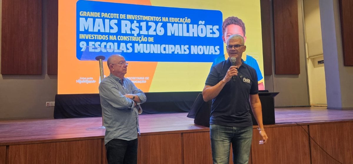 Prefeitura anuncia investimento de R$ 126 milhões para construção de nove escolas em Feira de Santana