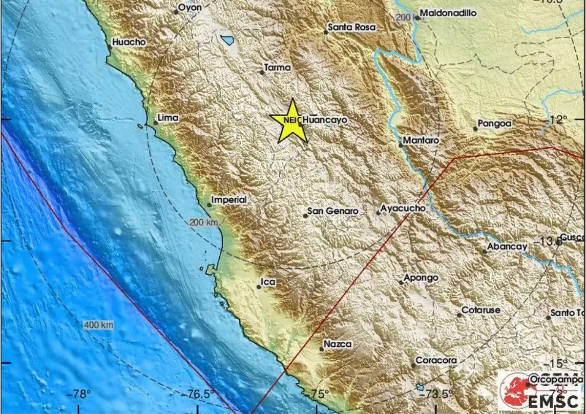 Terremoto de magnitude 5,5 atinge região central do Peru; abalo foi registrado a cerca 190 km da capital do país