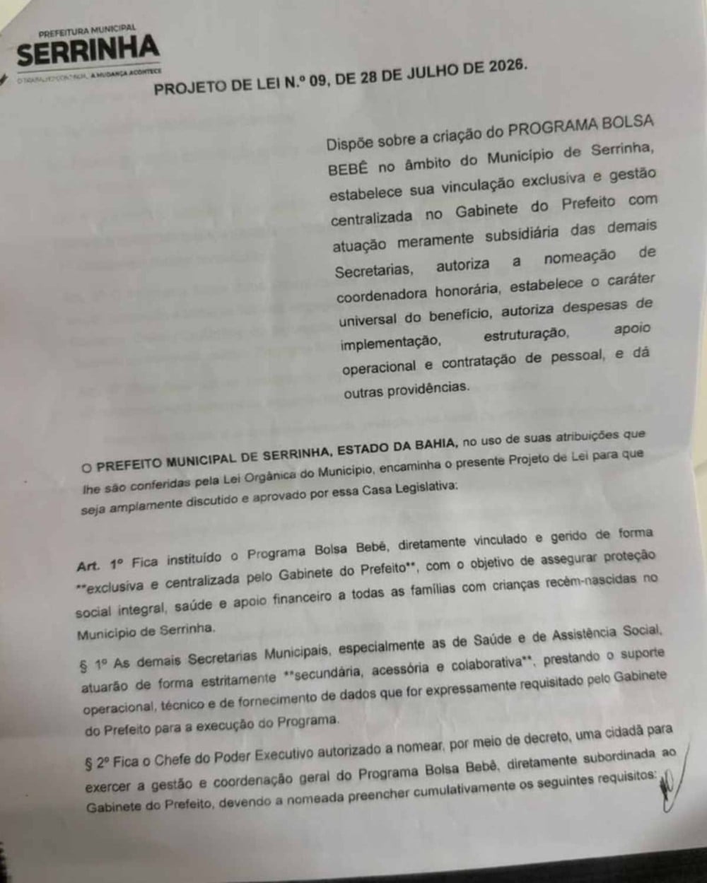 Bolsa Bebê: prefeitura de cidade baiana quer pagar R$ 300 para gestantes