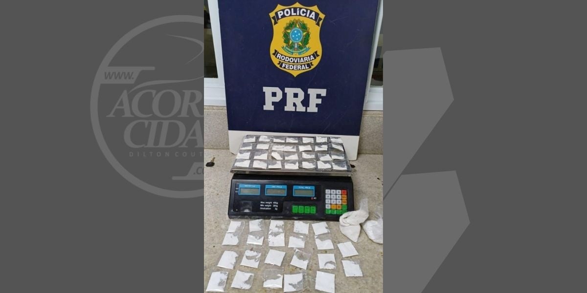 Cocaína apreendida pela Polícia Rodoviária Federal