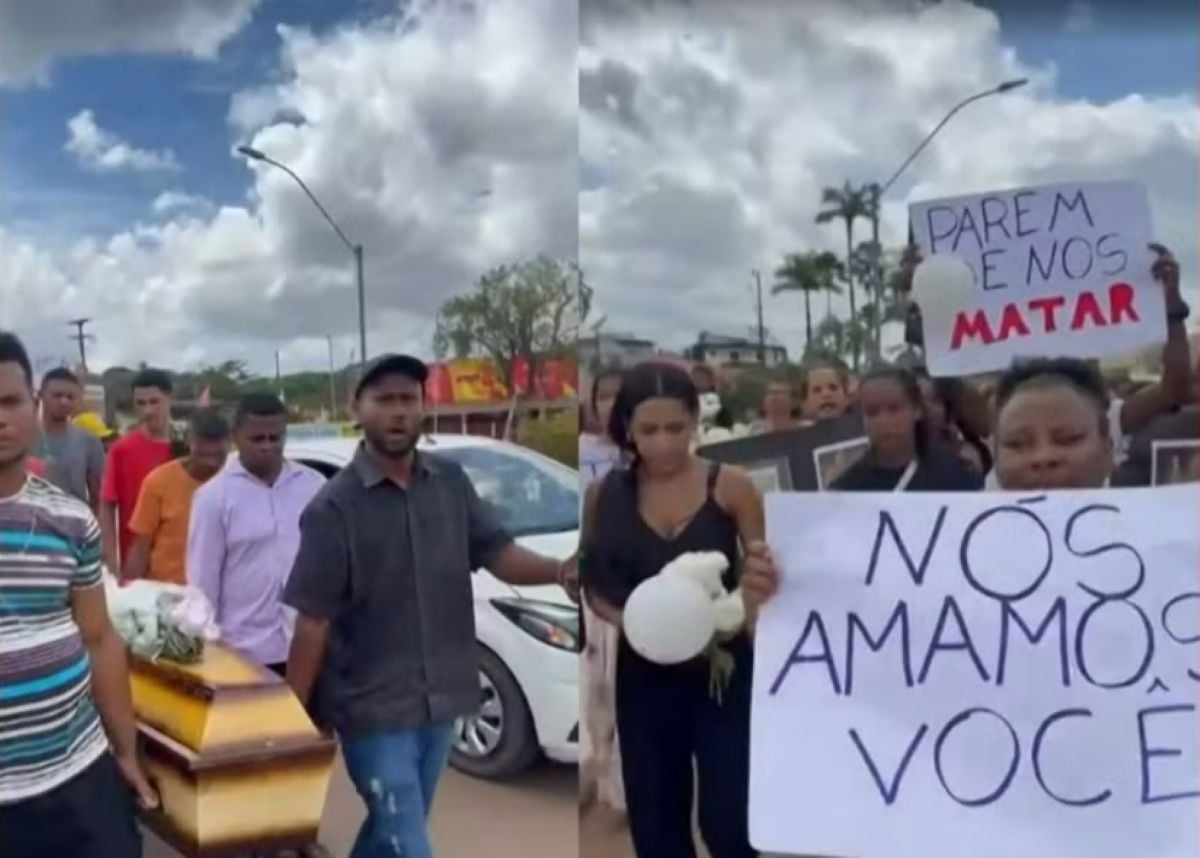 Enterro de Adriele da Silva Pinto e manifestação de familiares