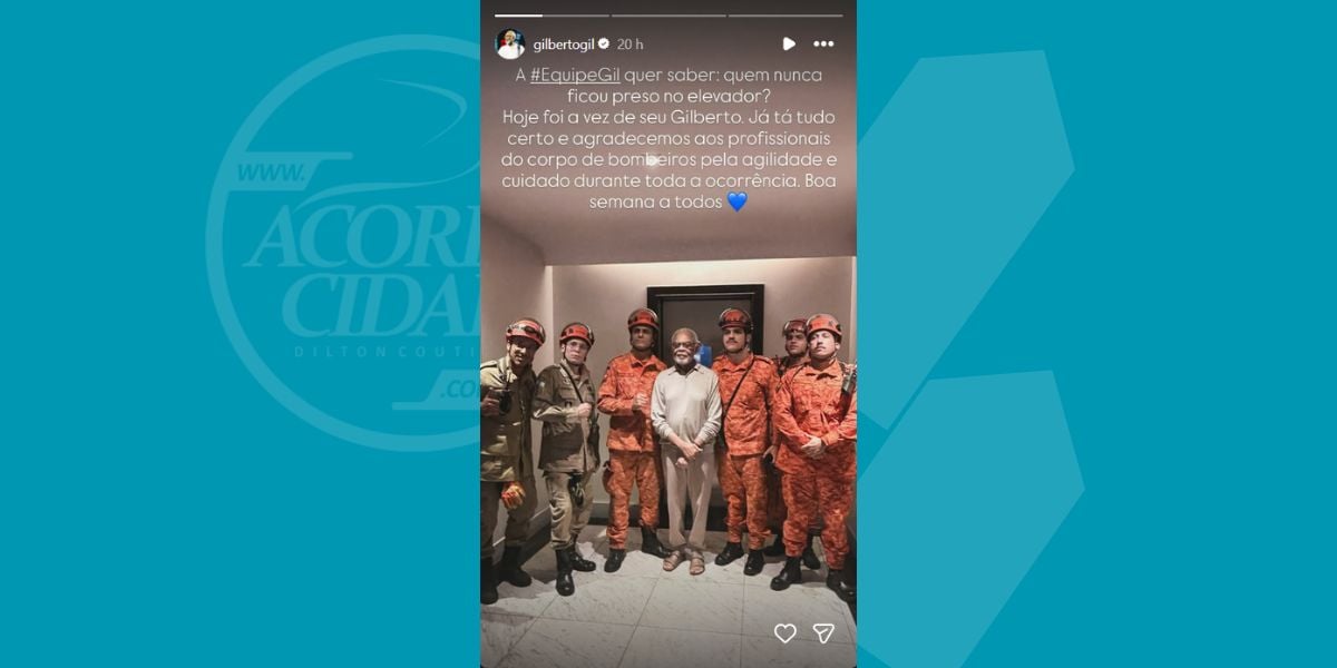 Gilberto Gil fica preso em elevador 