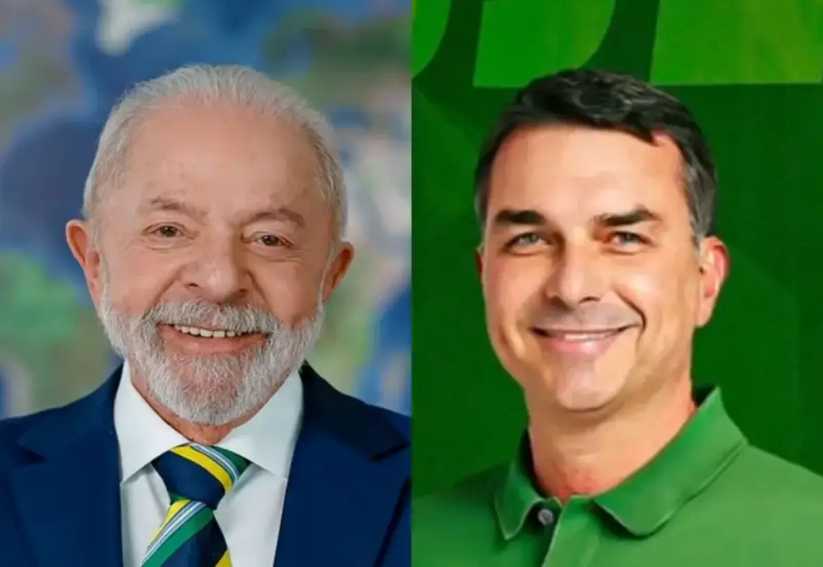 Lula e Flávio Bolsonaro