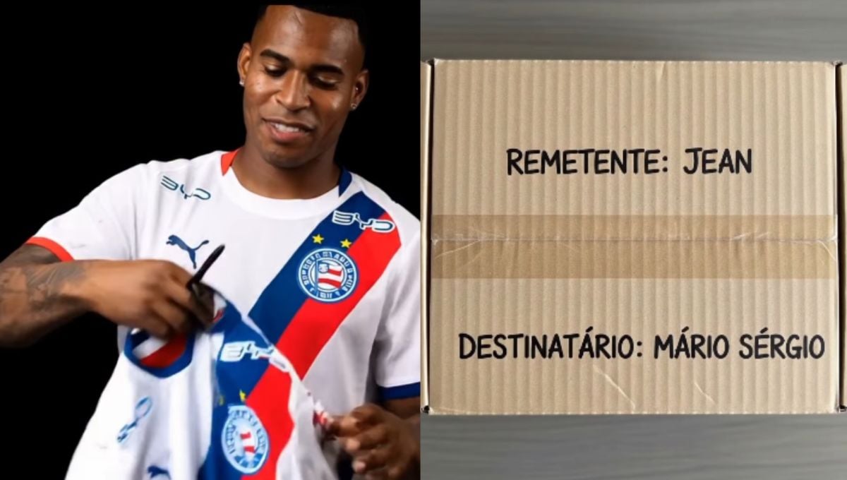 Manto de Aço? Bahia brinca com tentativa de rasgar camisa do clube no Ba-Vi