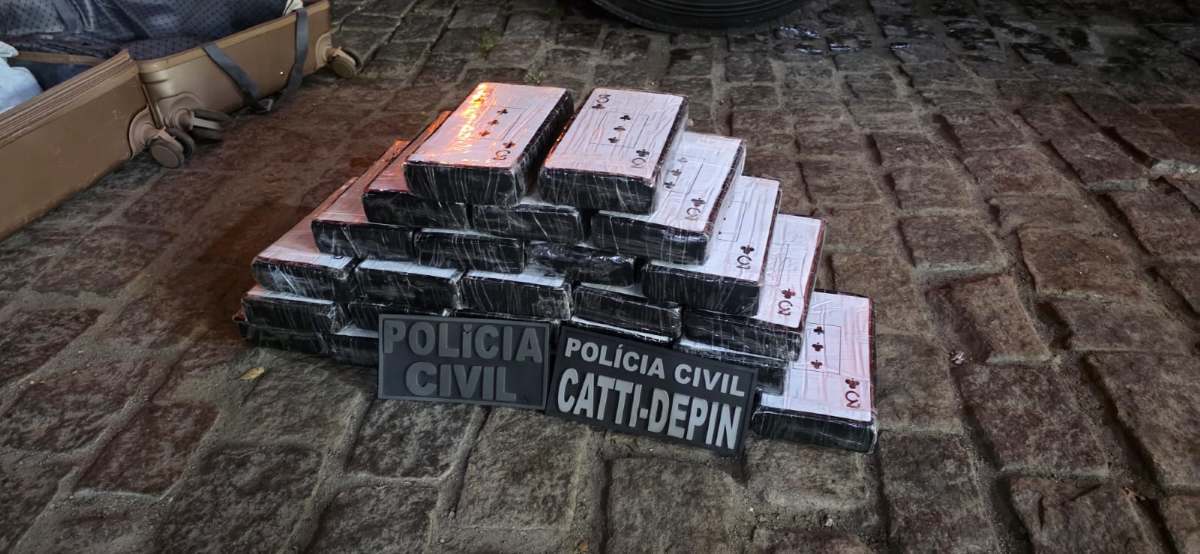 Mulher é presa transportando 26 kg de cocaína avaliados em R$ 1,3 milhão