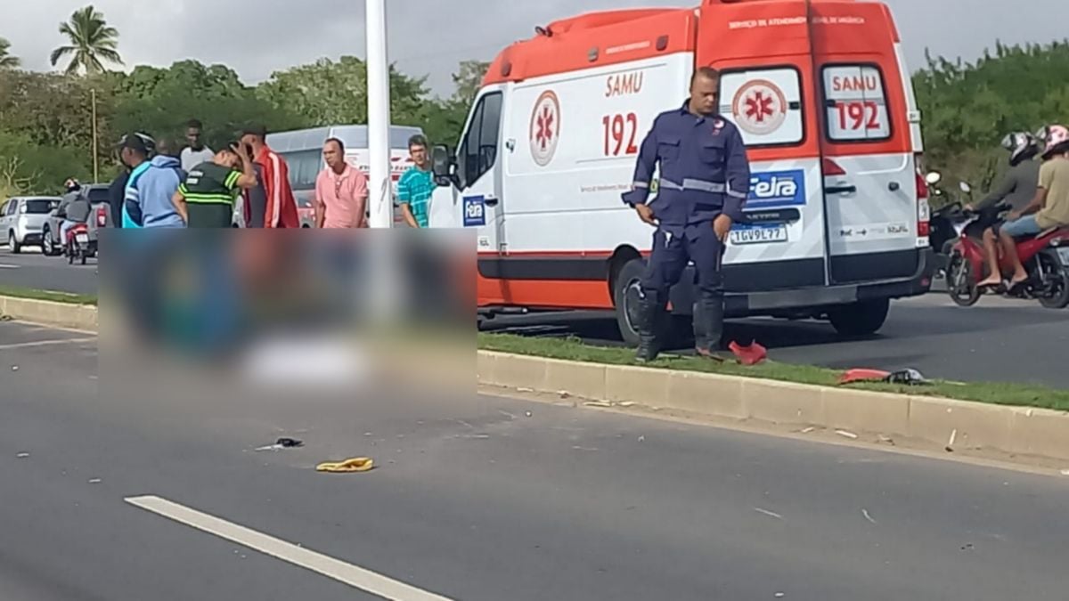 Mulher morre após colidir motocicleta contra poste na estrada Feira - São Gonçalo