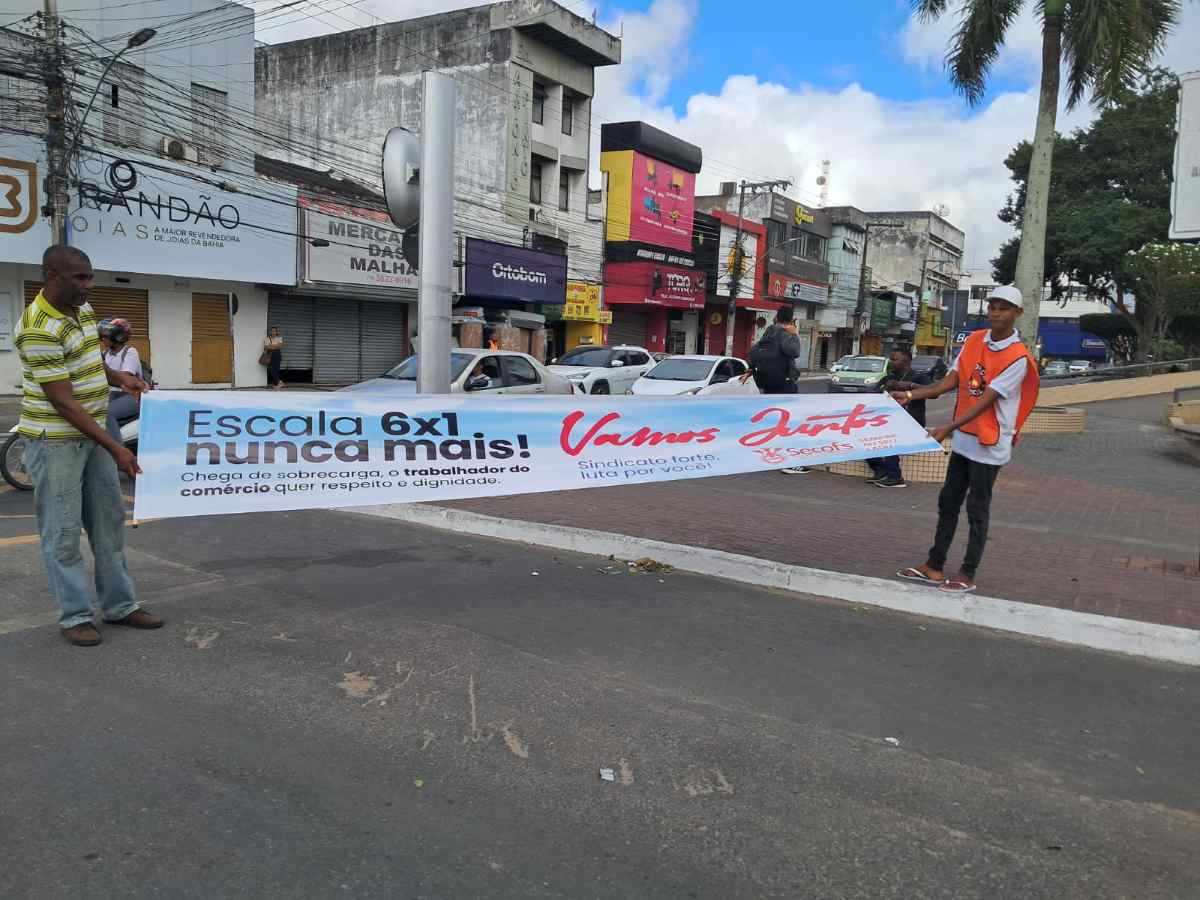Sindicato dos Comerciários de Feira de Santana adere a protesto nacional pelo fim da escala 6x1