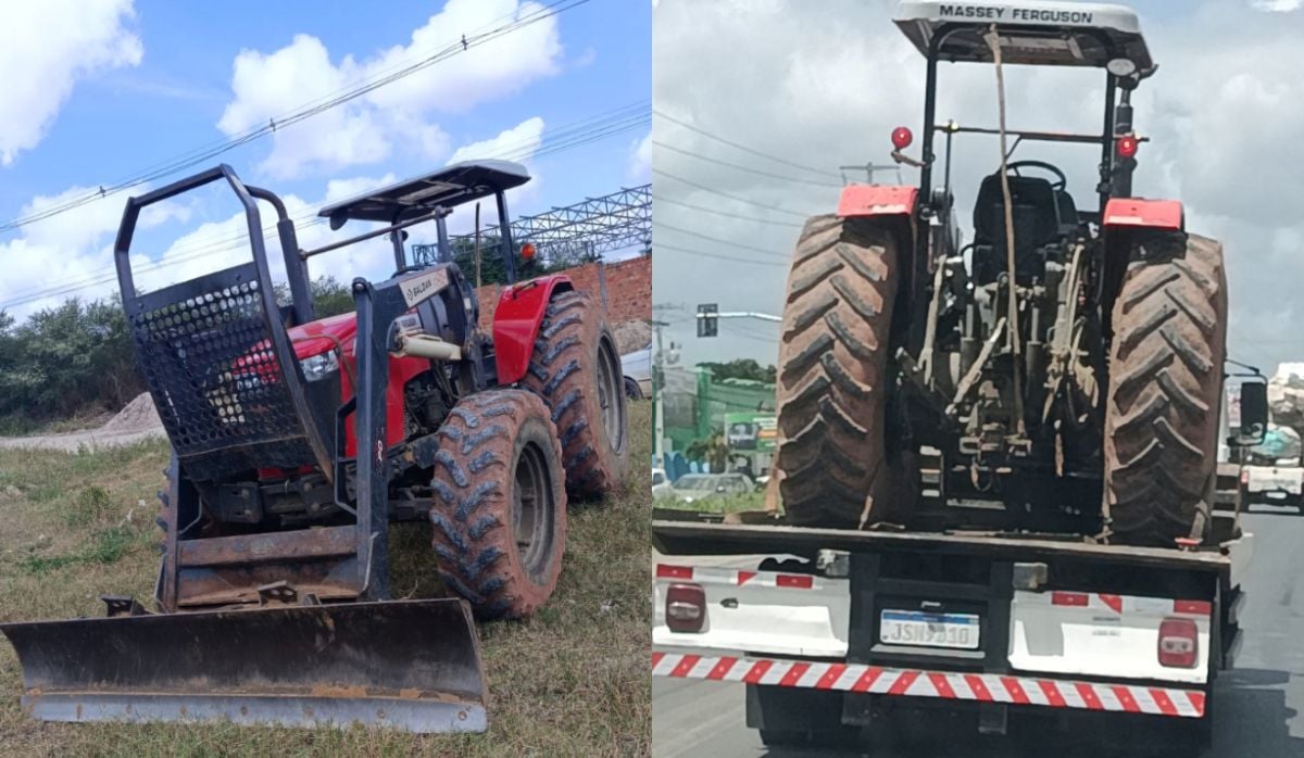 Trator roubado em fazenda de Teodoro Sampaio é recuperado em Feira de Santana
