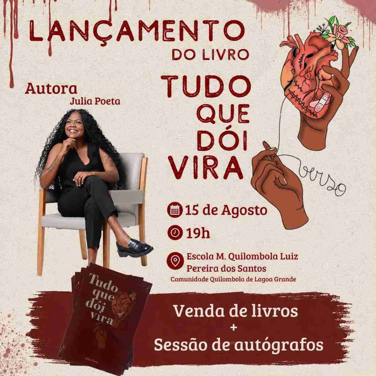 "Tudo que Dói Vira Verso": novo livro de poeta quilombola será lançado neste sábado (15)