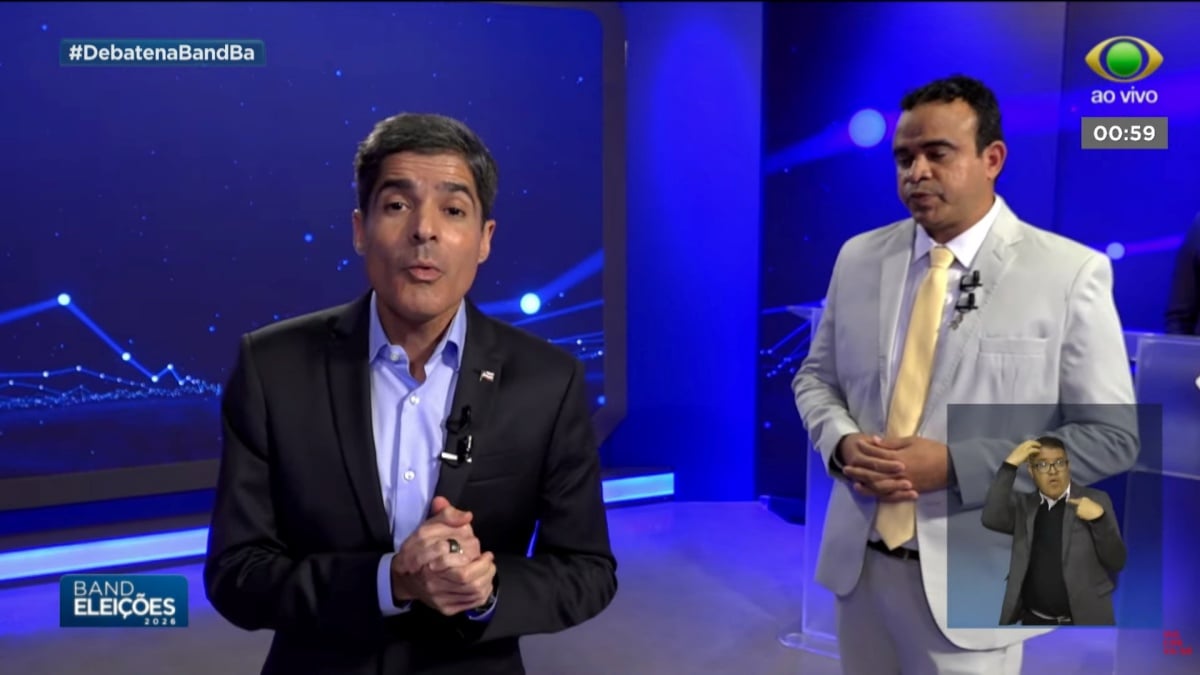 debate para governador da Bahia Band Jerônimo Rodrigues ACM Neto Ronaldo Manssur Eleição Eleições 2026