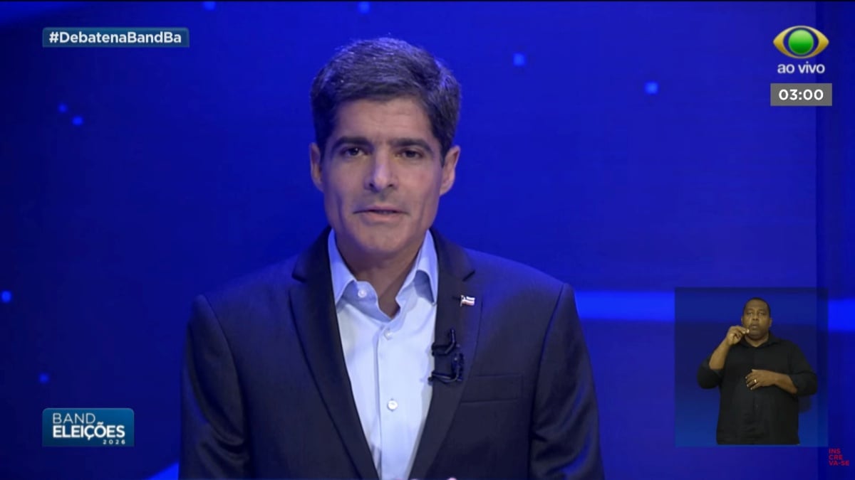 debate para governador da Bahia Band Jerônimo Rodrigues ACM Neto Ronaldo Manssur Eleição Eleições 2026