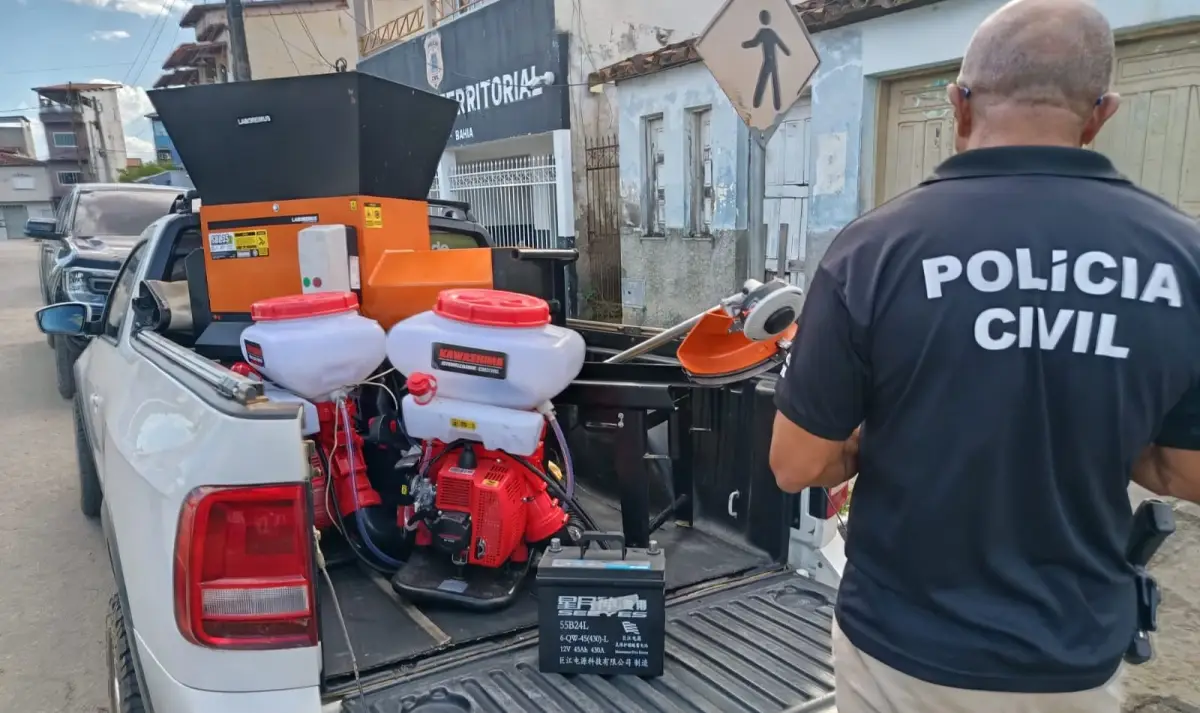 Após furto de patrimônio público, polícia recupera equipamentos agrícolas de R$ 22,7 mil