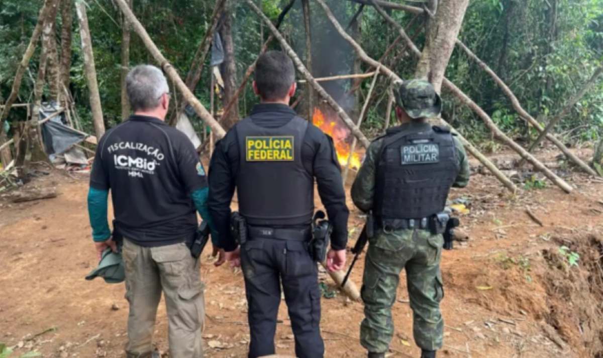 operação da polícia federal contra garimpo ilegal foto divulgação
