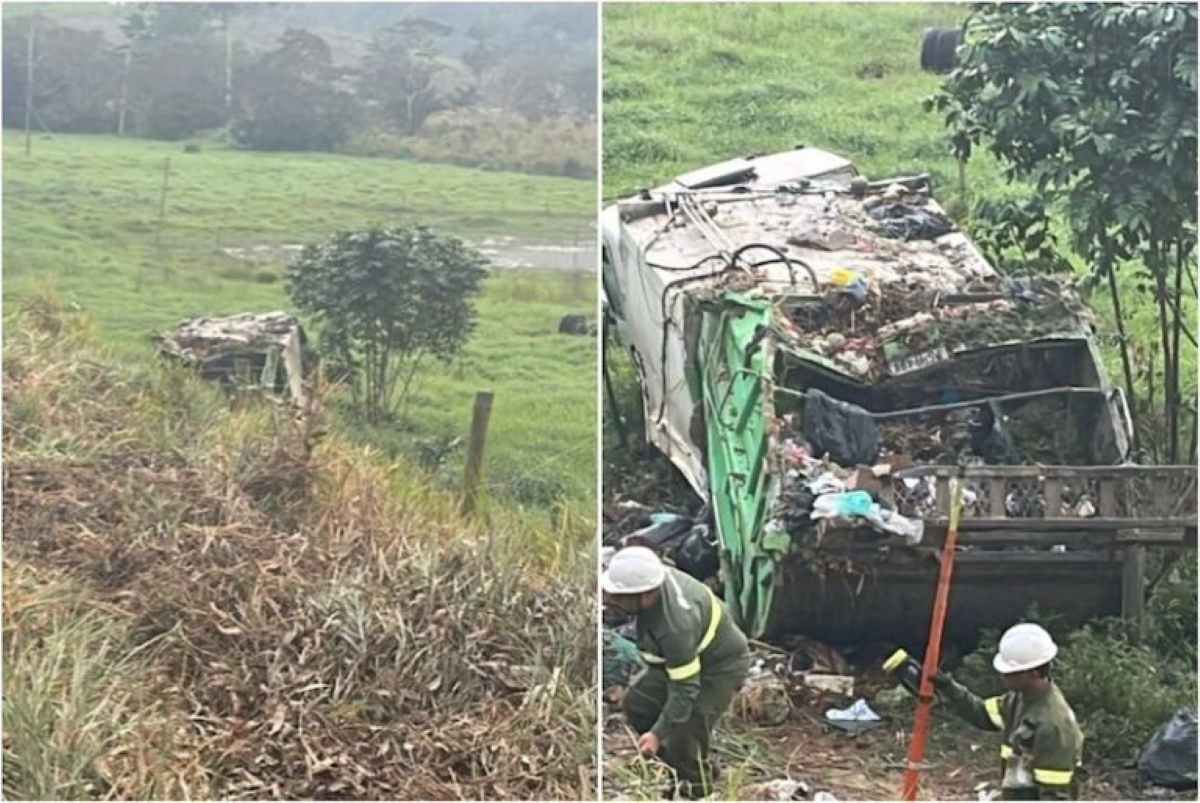 Acidente com caminhão de coleta de lixo deixa dois trabalhadores mortos na Bahia