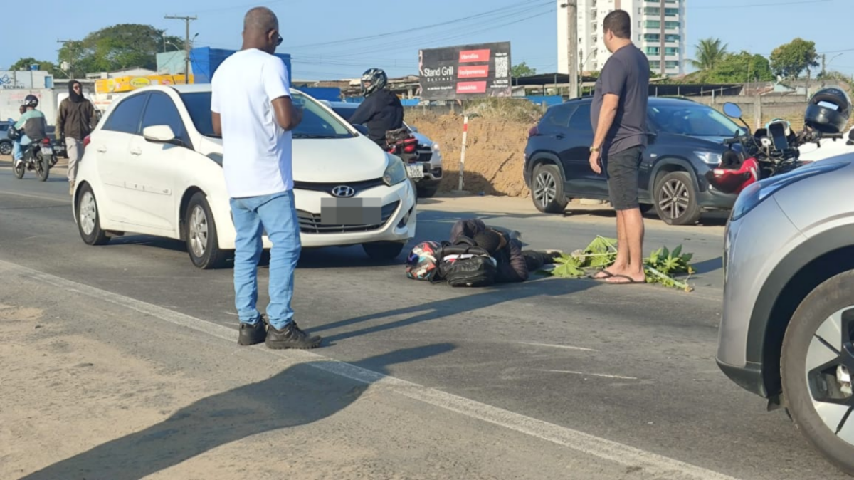 Bombeiro civil fica ferido após sofrer acidente de trânsito no Anel de Contorno