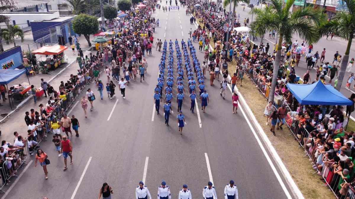 Foto área do Desfile de 7 de setembro_