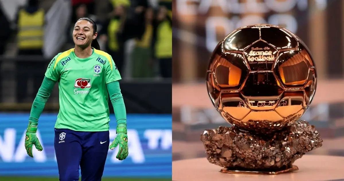 Goleira Lorena e estátua da Bola de Ouro 