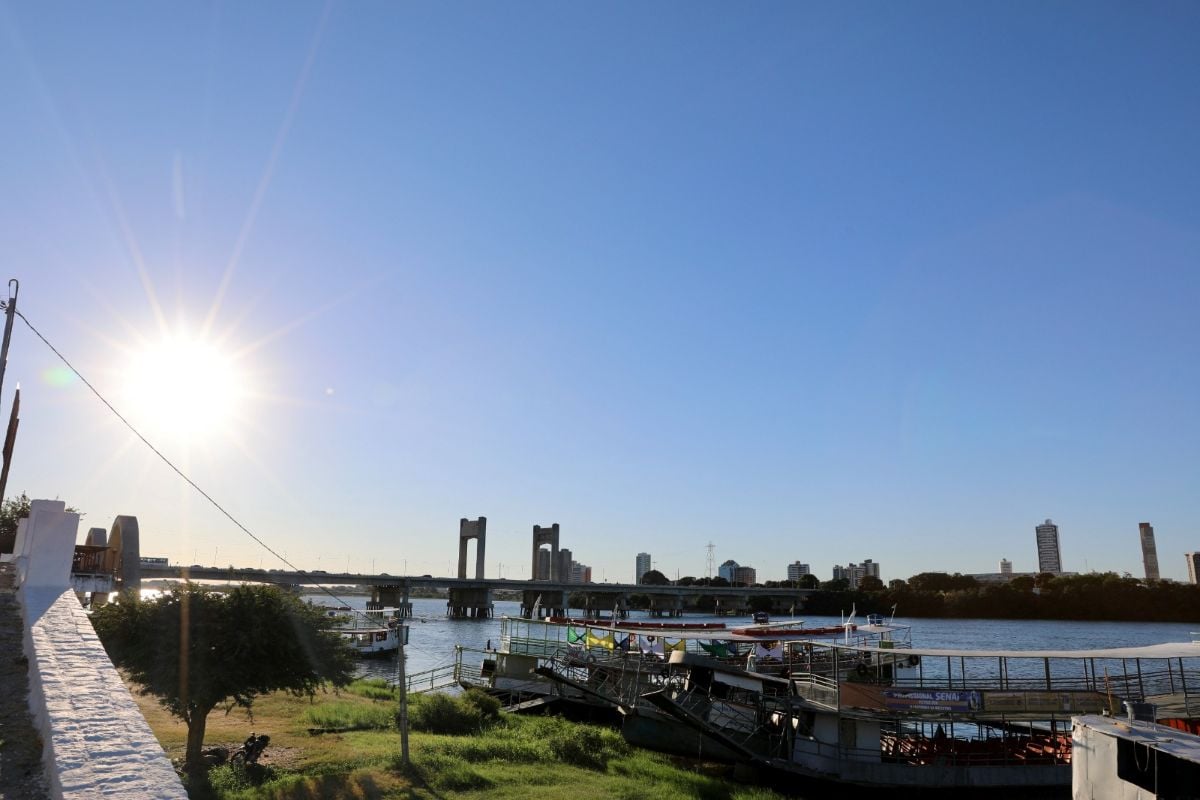 Rio São Francisco na orla de Juazeiro, na Bahia