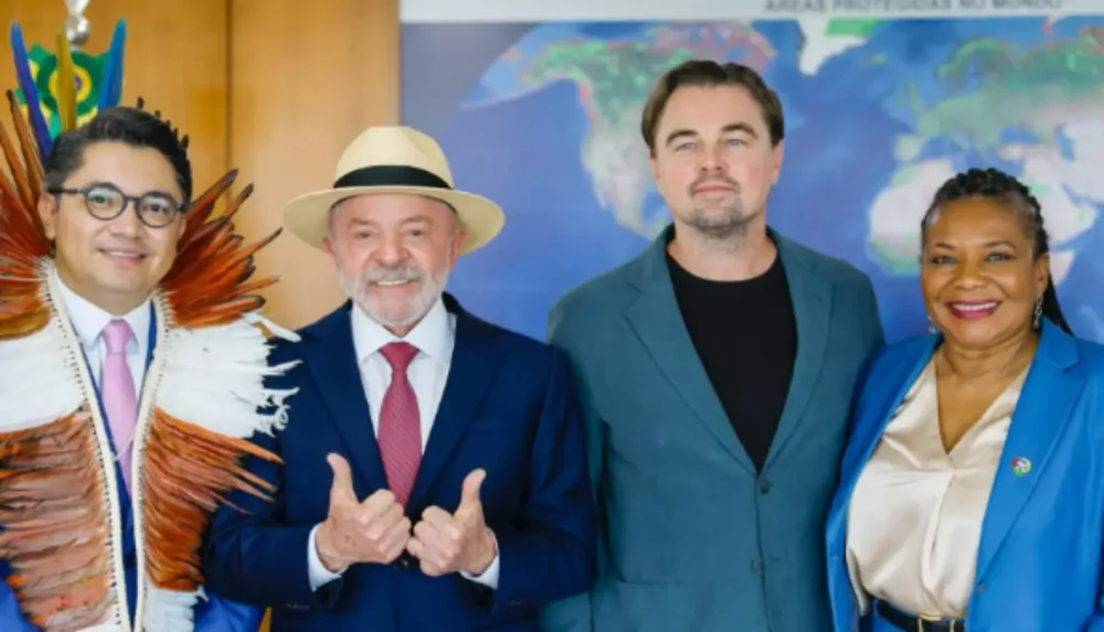 Lula recebe Leonardo DiCaprio no Palácio do Planalto; veja o que foi discutido