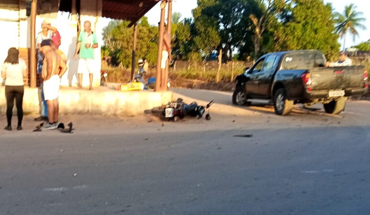 Motociclista fica ferido após sofrer acidente no distrito de Humildes