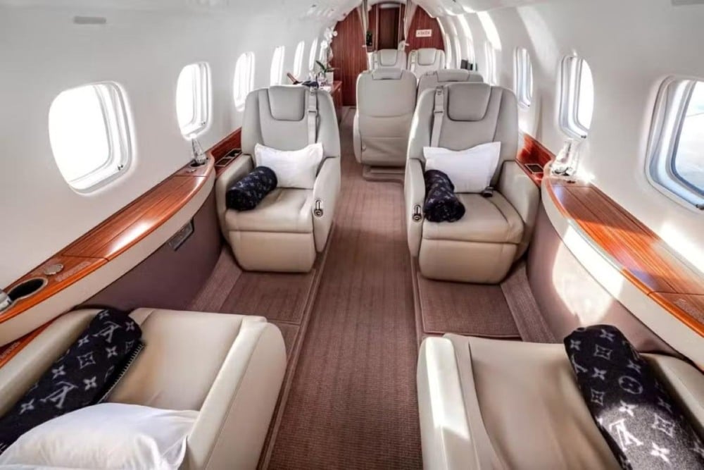 Parte interna do jato Legacy 650 Parte interna do jato Legacy 650