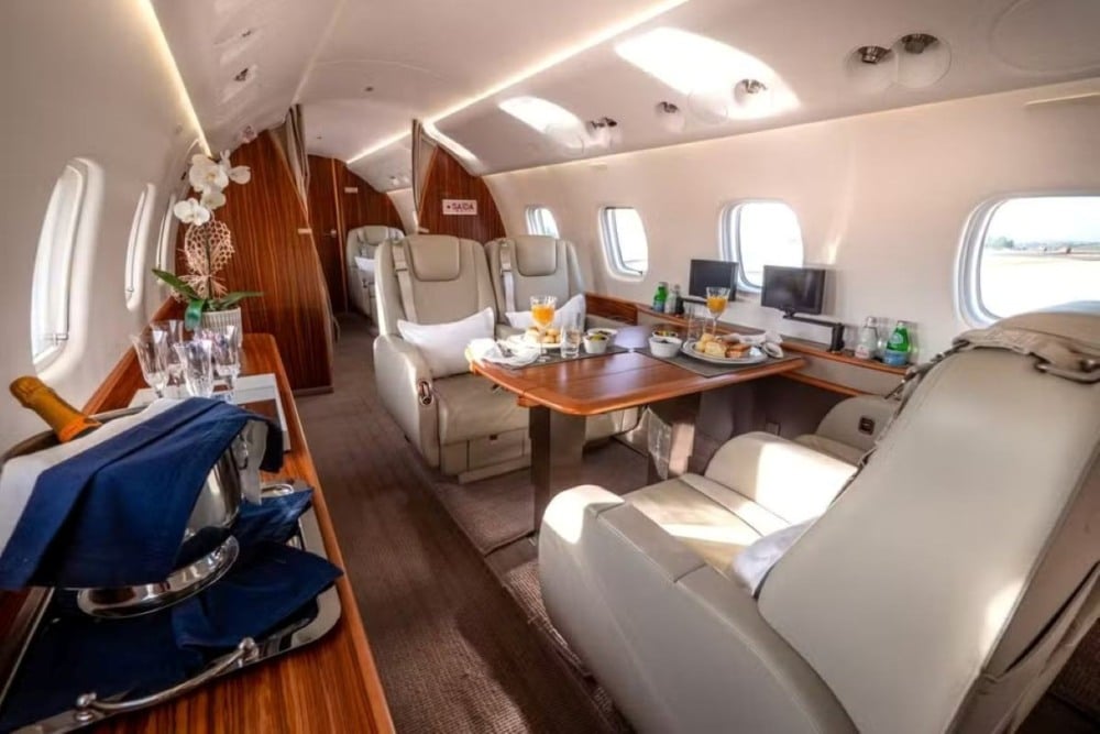 Parte interna do jato Legacy 650 Parte interna do jato Legacy 650