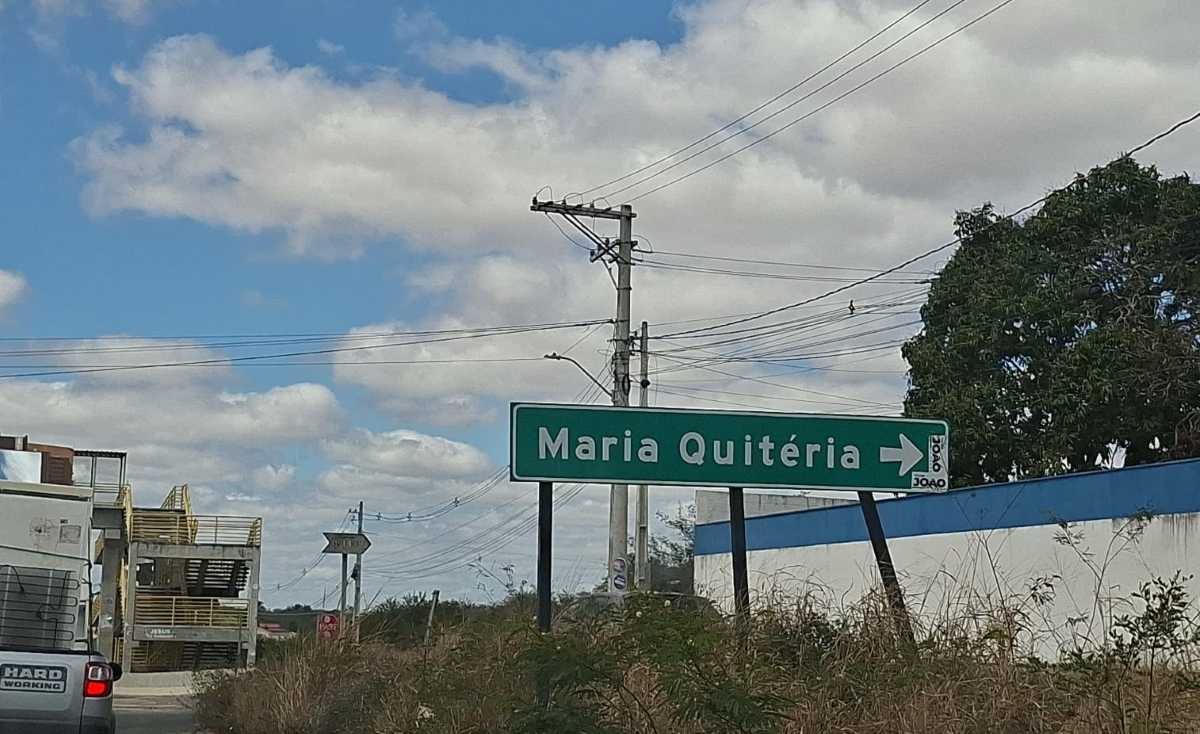 Placa do distrito de Maria Quitéria