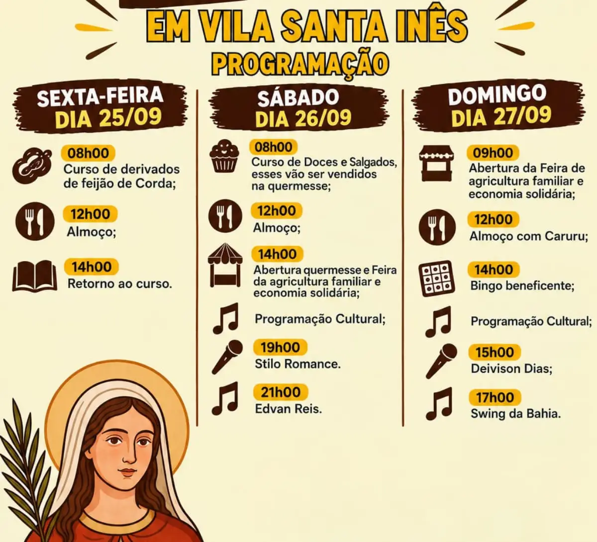 Quermesse no distrito de Tiquaruçu reúne cultura, agricultura familiar, gastronomia e música na Vila Santa Inês
