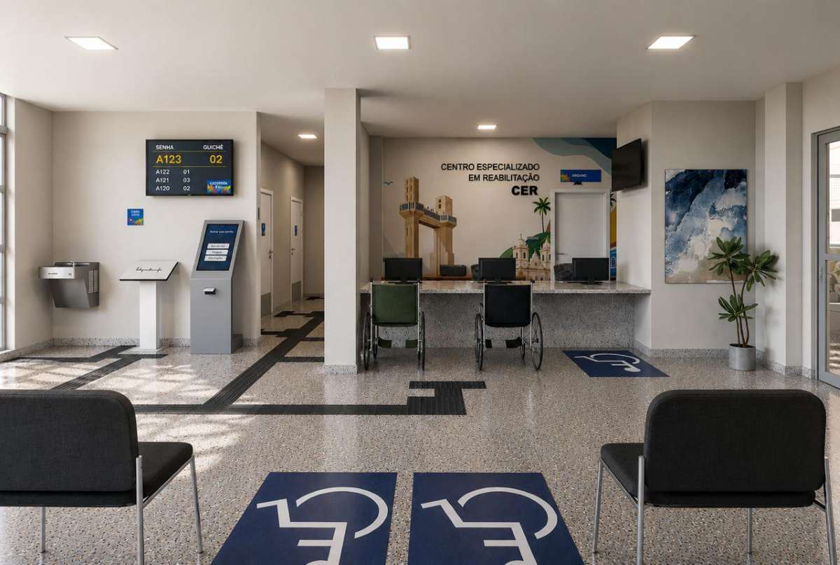 Recepção do Centro de Reabilitação Especializado (CER) de Feira de Santana