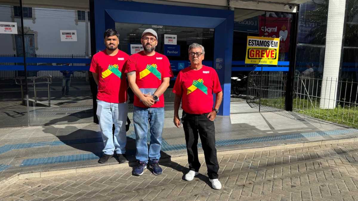 Representantes do Sindicato dos Bancários