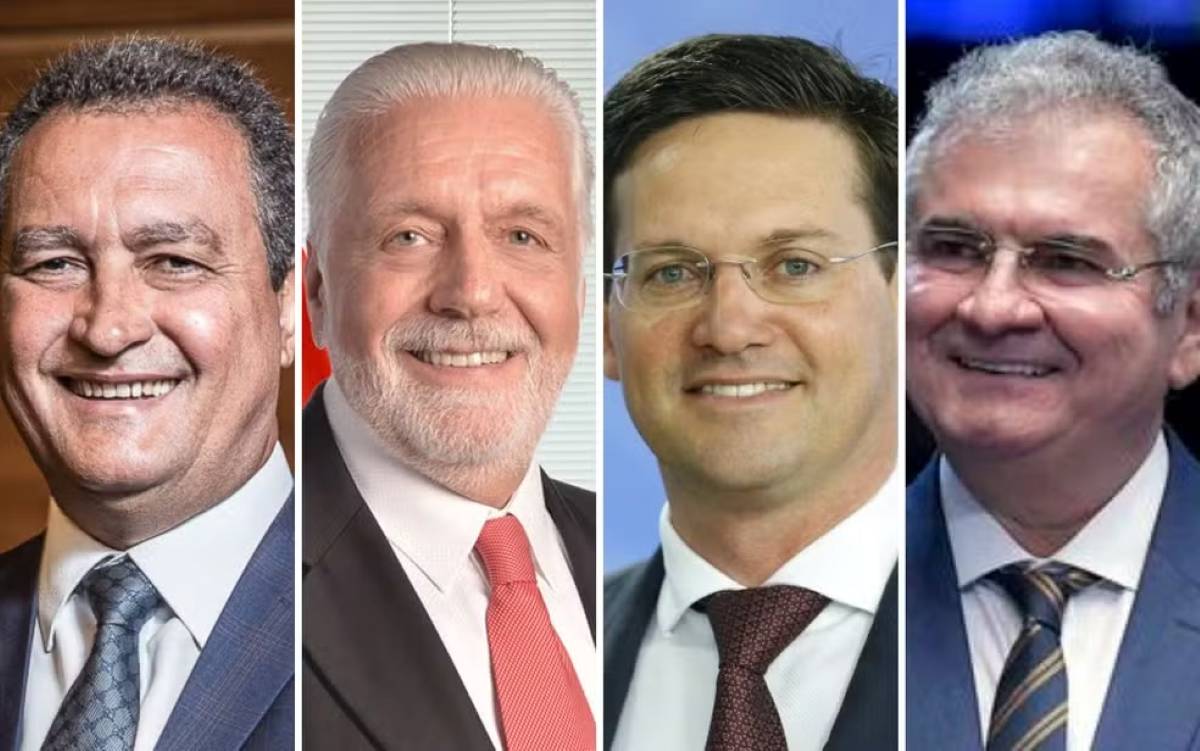 Rui Costa, Jaques Wagner, João Roma e Angelo Coronel