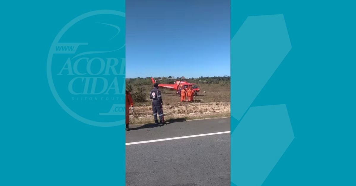Vítima foi socorrida pelo Grupamento de Operações Aéreas
