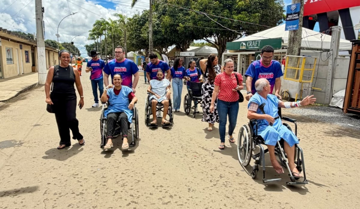 pacientes Dom Pedro de Alcântara Santa Casa de Feira de Santana passeio Expofeira 2026 Projeto Cuidar Até o Fim