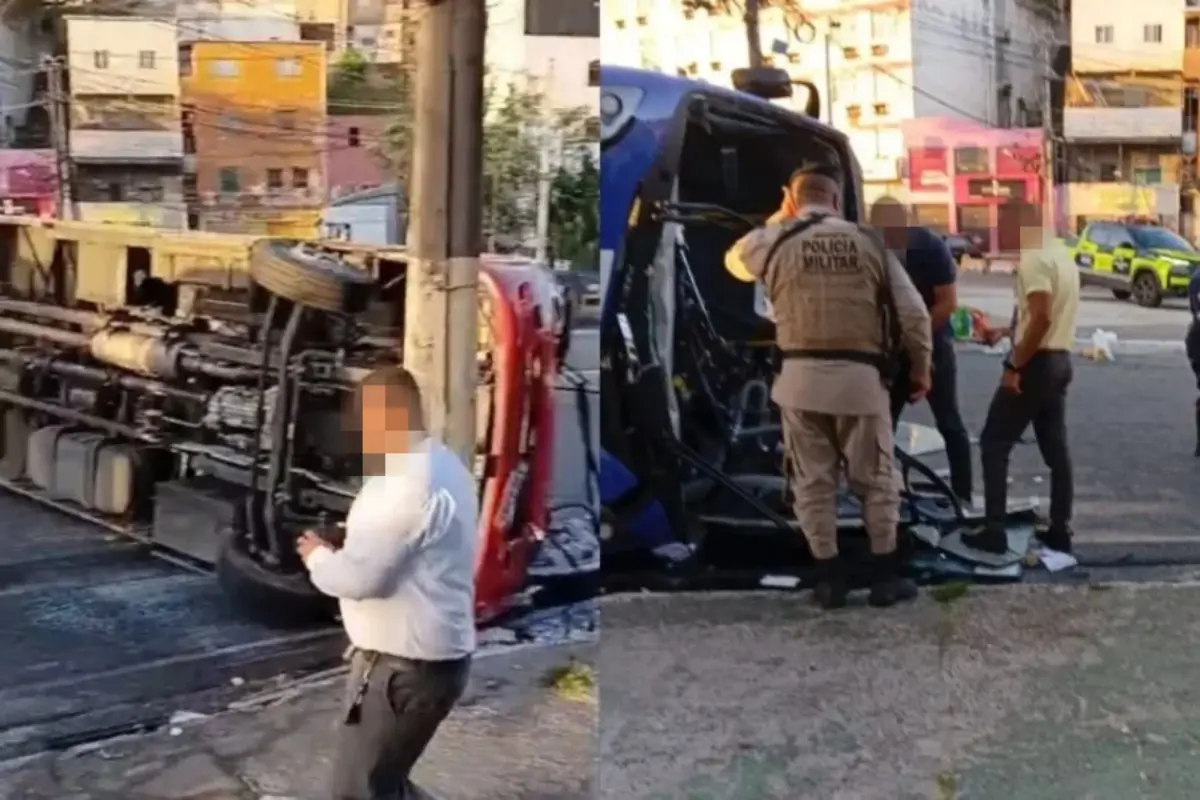 Tombamento de micro-ônibus que levava pacientes para atendimento em Salvador deixa nove feridos