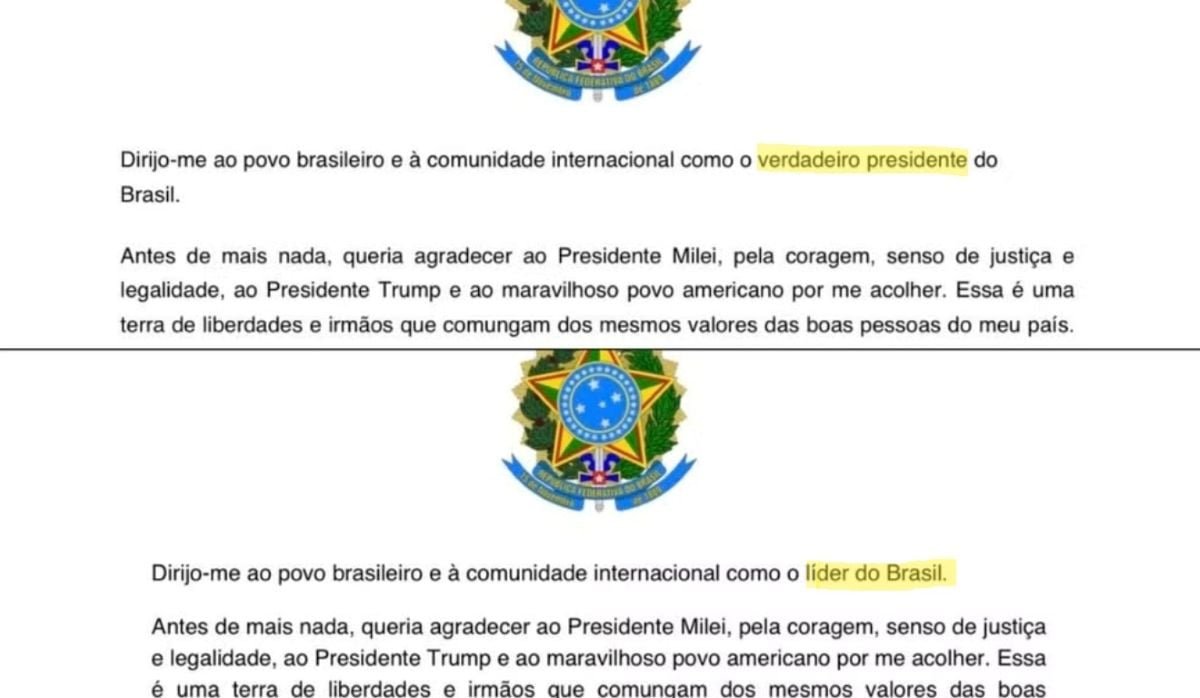 Após dizer que era presidente eleito, Flávio Bolsonaro recua e apaga expressões da carta