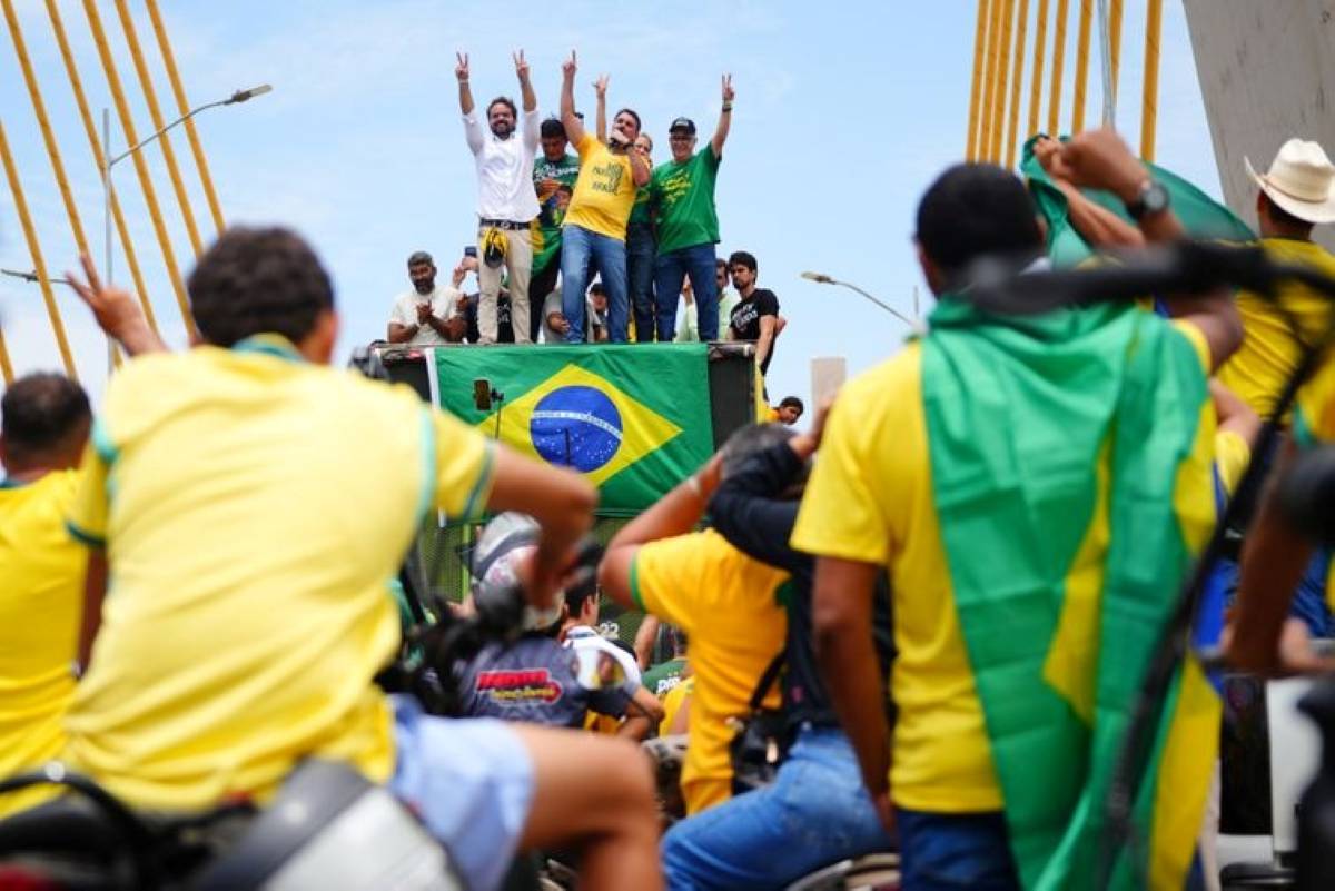 Marabá (PA), 19/10/2026 - Candidato Flávio Bolsonaro participa de ato de campanha
