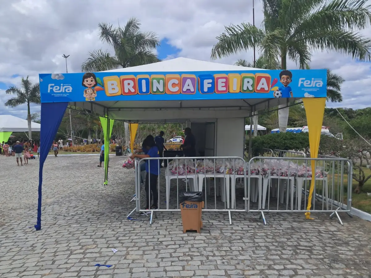 Pula-pula, circo e muita alegria: Brinca Feira reúne famílias em parques de Feira de Santana