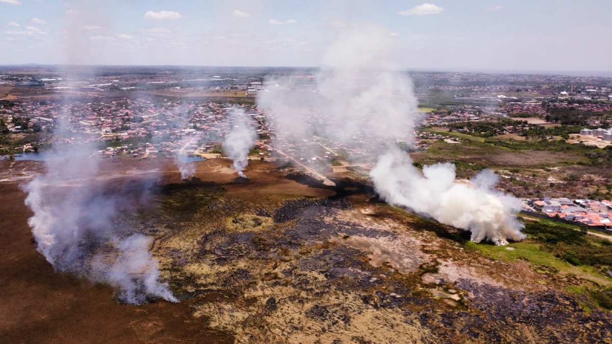 Incêndio na Lagoa Salgada