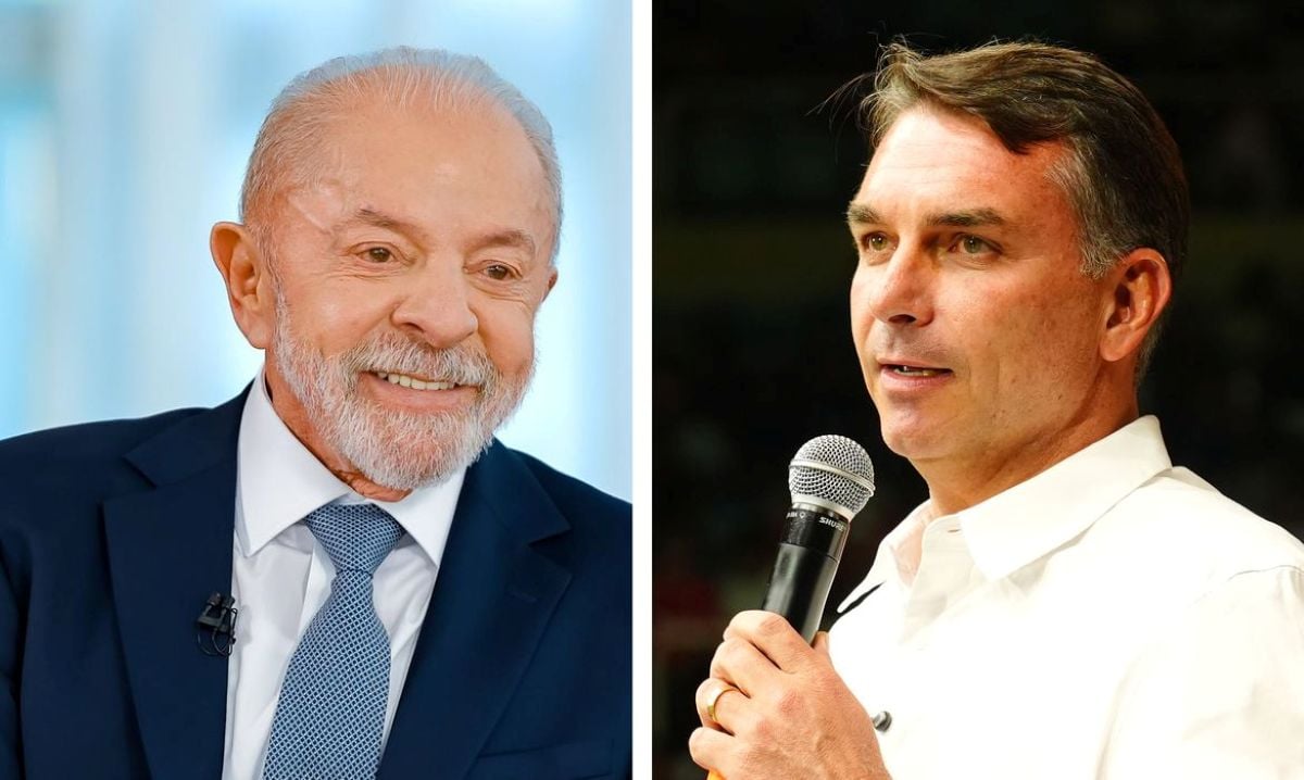 Lula e Flávio Bolsonaro