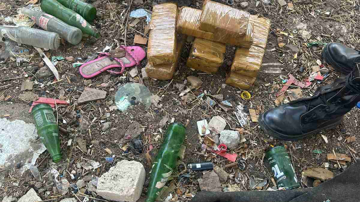 Maconha encontrada no bairro São João