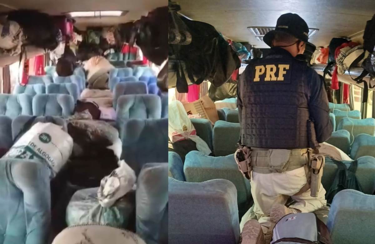 PRF flagra transporte irregular de trabalhadores em ônibus superlotado na BR-242