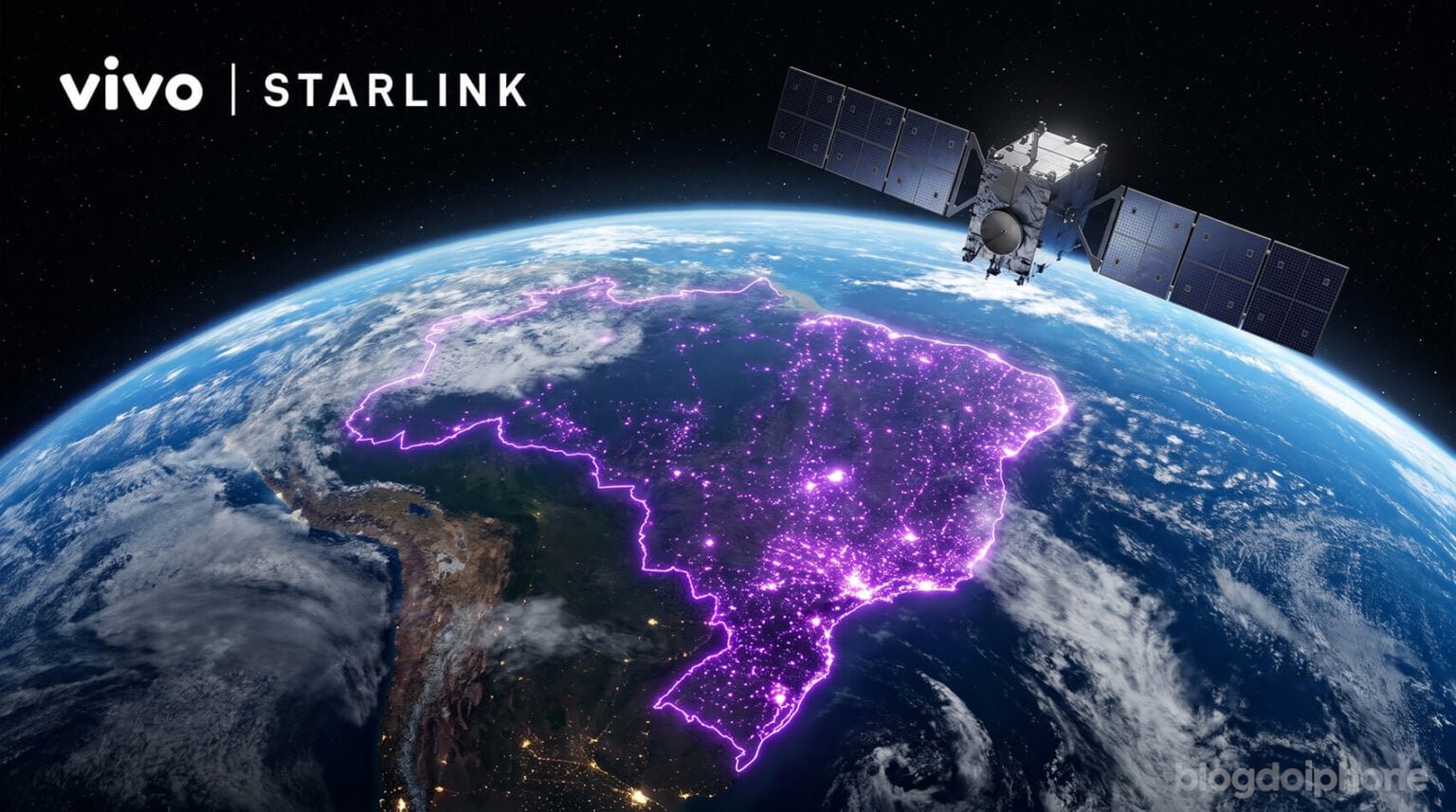 Vivo oferece conexão via satélite da Starlink para clientes sem sinal de celular