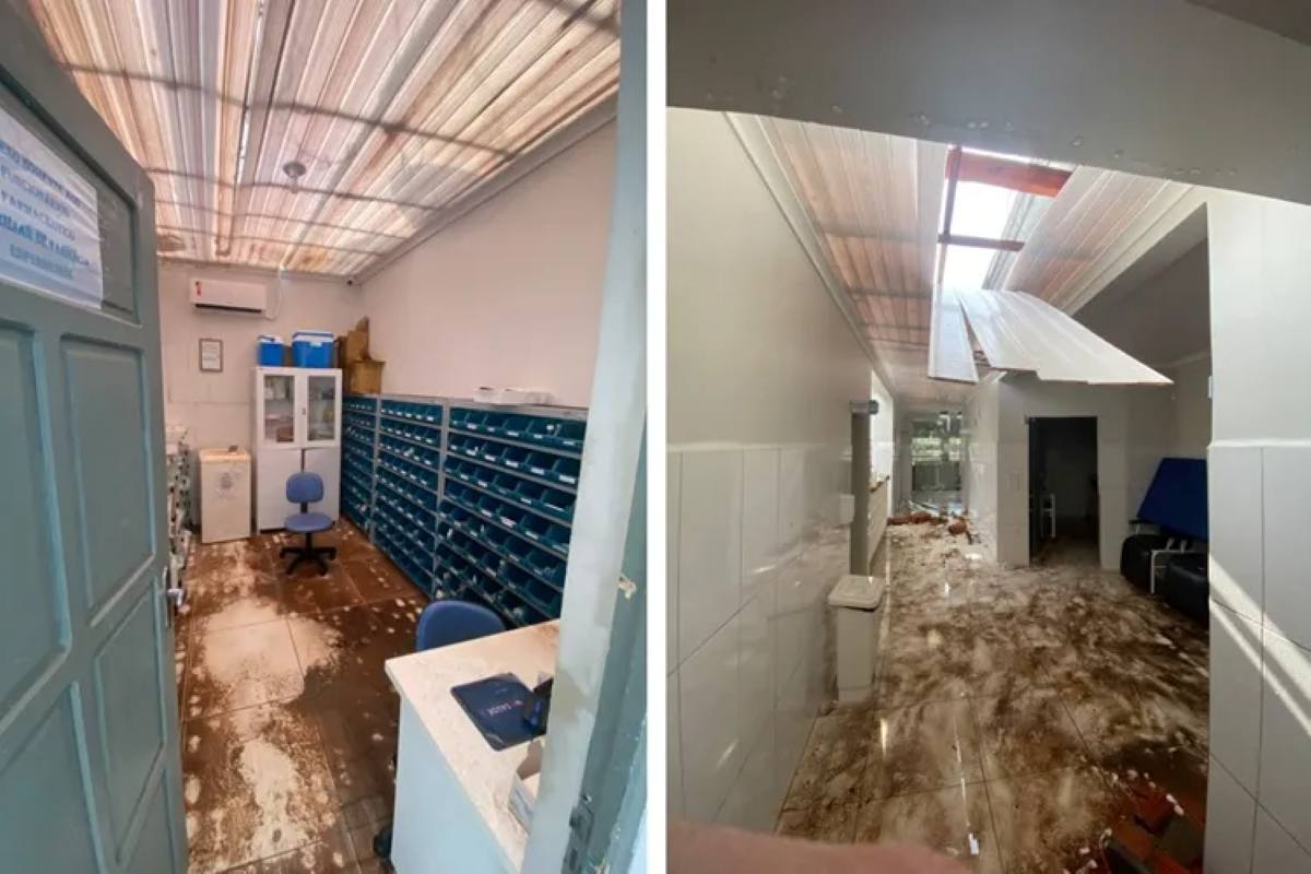 Temporal arranca teto de hospital e provoca estragos em cidade da Chapada Diamantina