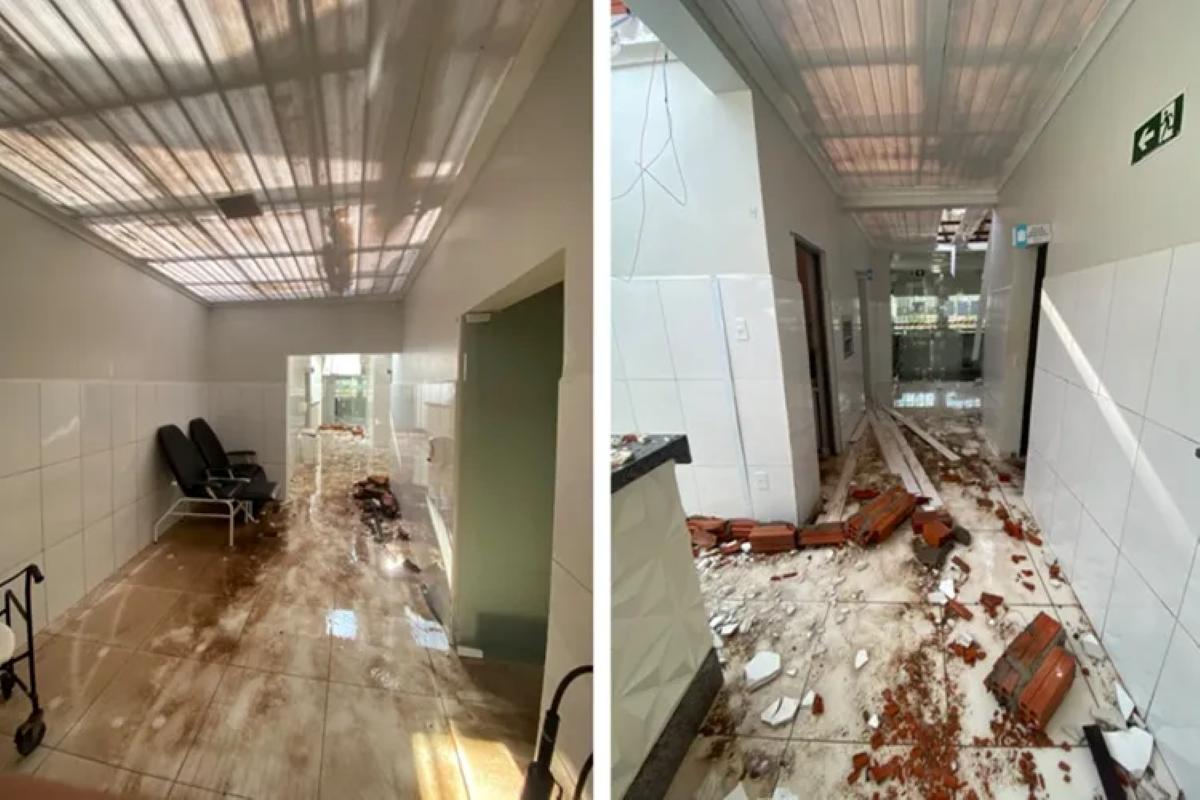 Temporal arranca teto de hospital e provoca estragos em cidade da Chapada Diamantina