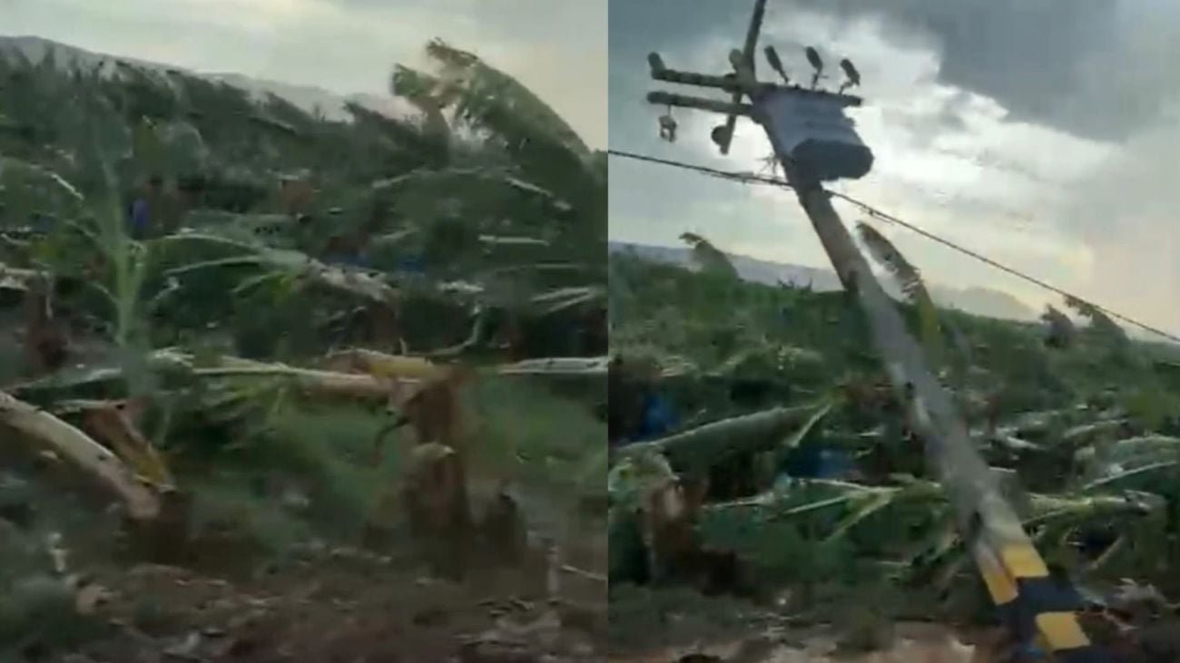 Vendaval provocou transtornos em Riachão das Neves, no Oeste da Bahia 