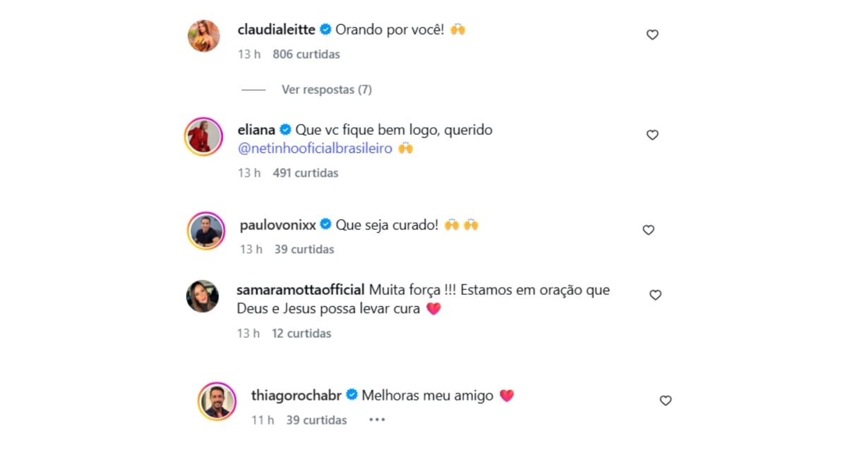 comentário publicação netinho