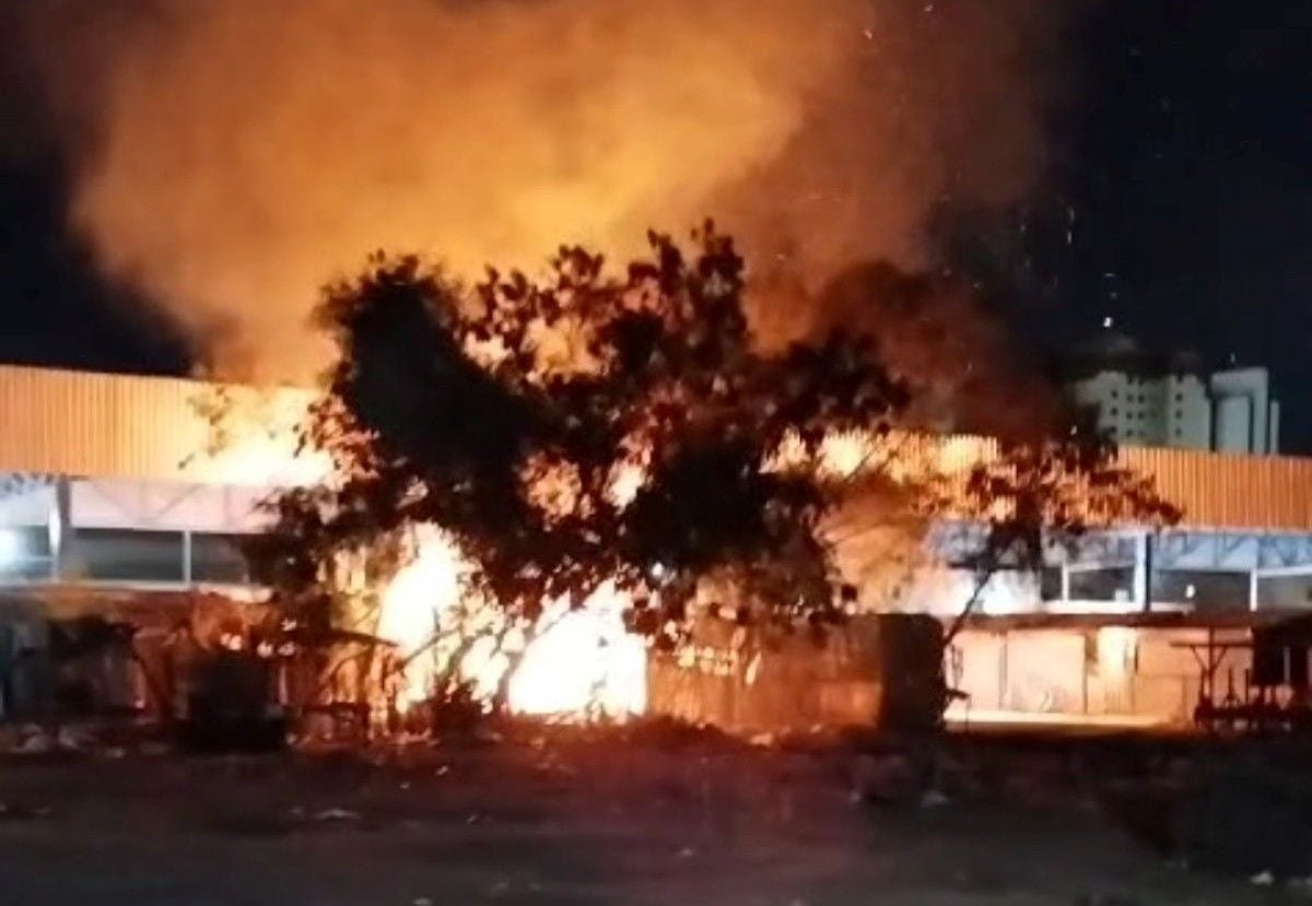 incêndio em barraca na estação nova