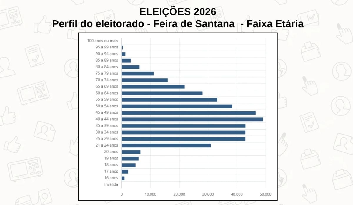 Raio-X das Eleições 2026 conheça o perfil do eleitorado de Feira de Santana